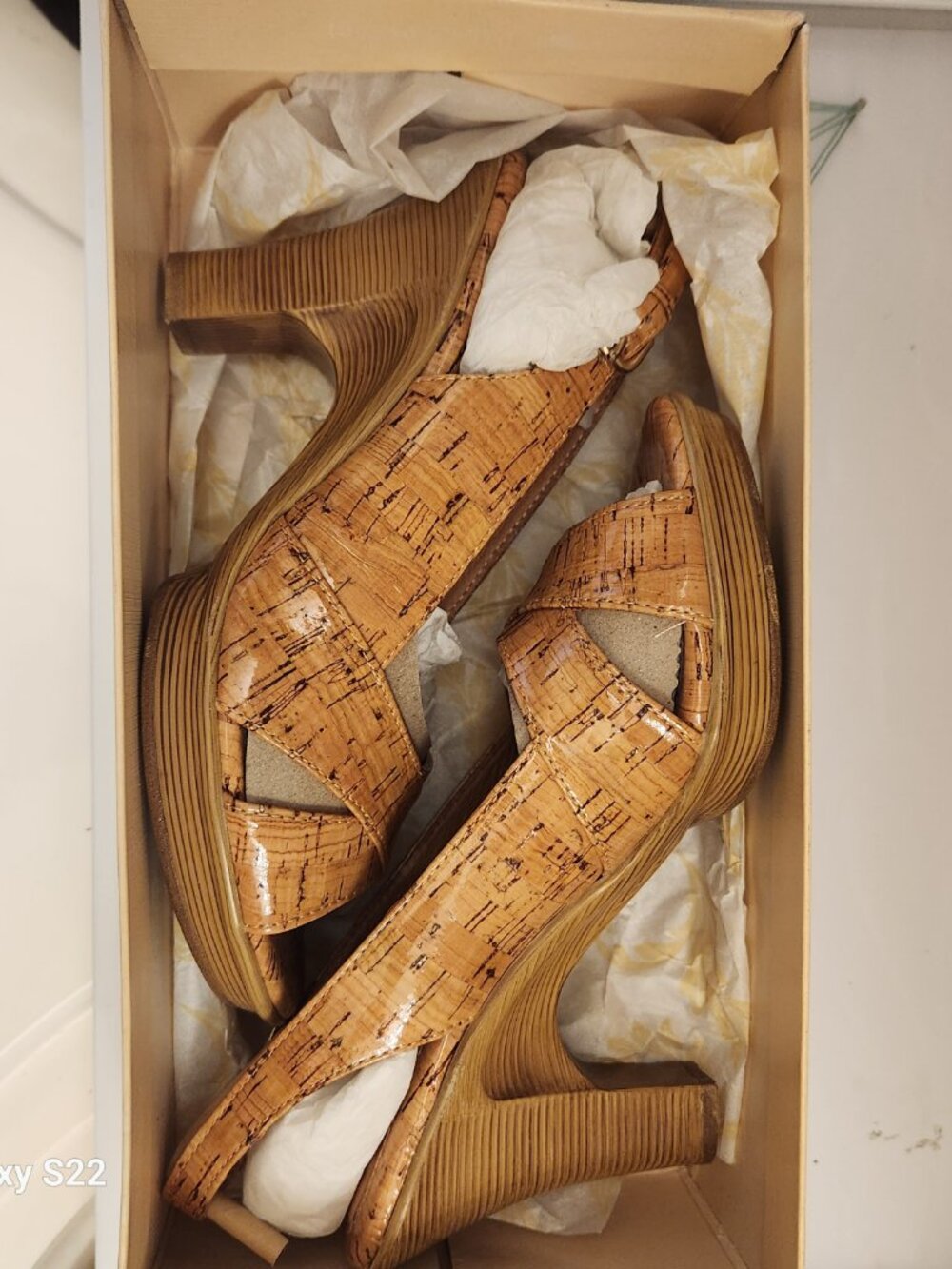 Sofft "Portia" Natural Cork Heeled Sandals. NIB. Size 8 - Picture 8 of 10